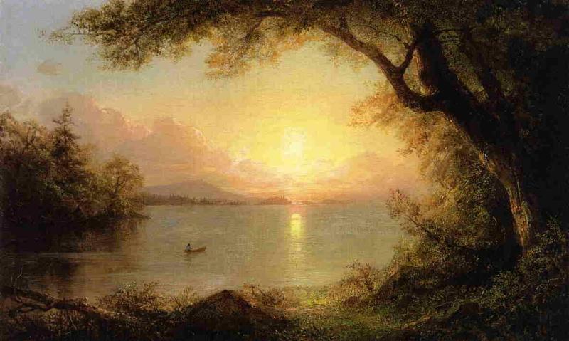 Frederic Edwin Church Lake Scene oil painting image